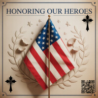 Brown Honoring Our Heroes  Instagram Post template