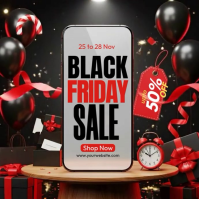 Brown Illustrative Black Friday Sale Instagram Post template