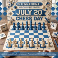 Brown Chess Tournament Instagram na Post Template