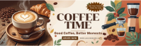 Brown Coffee Promotion Twitter Banner Template