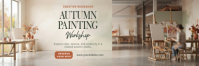 Grå Autumn Painting Workshop Twitter 标题 Template