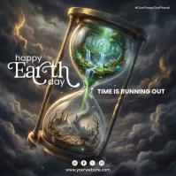 Brown Illustrative Earth Day Awareness Square Video สี่เหลี่ยมจัตุรัส (1:1) template