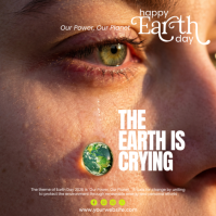 Brown Illustrative Earth Day Awareness Square Vierkant (1:1) template