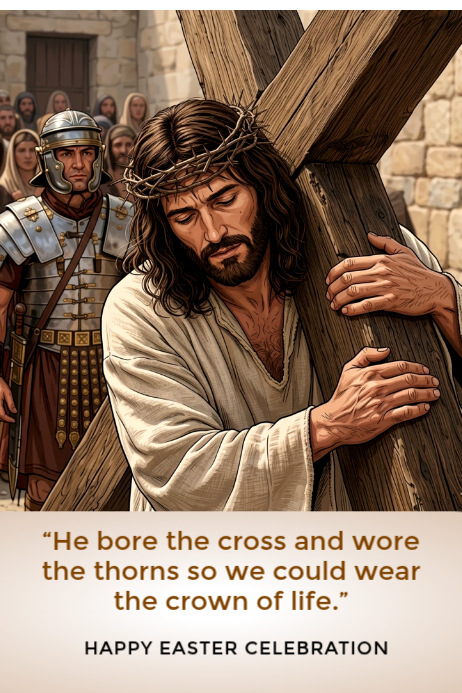 Copy of Brown Illustrative Easter Celebration Poster | PosterMyWall