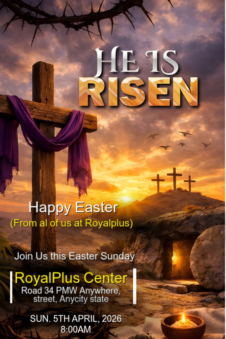 Brown Illustrative Easter Celebration Poster Template | PosterMyWall