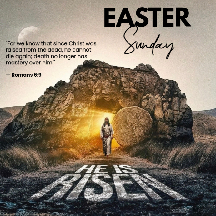 Copy of Brown Illustrative Easter Sunday Instagram Post | PosterMyWall