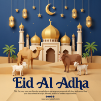Brown Eid Al Adha Celebration Instagram-opslag Template