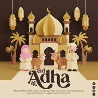 Brown Illustrative Eid al-Adha Instagram Post template