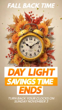 Brown Daylight Saving Time Reminder Instagram na Kuwento Template