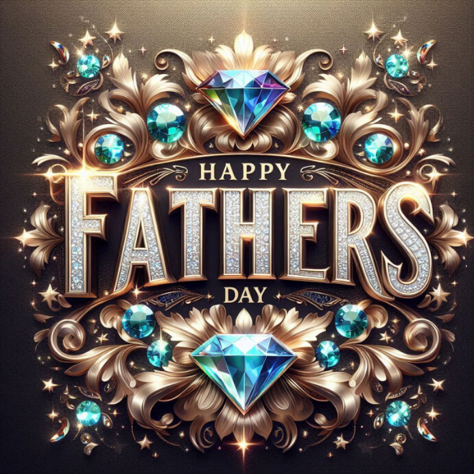 Brown Illustrative Father's Day Design Card Instagram Post template