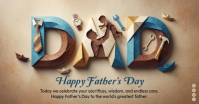 Brown Illustrative Father's Day Facebook Shared Image template