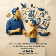 Brown Illustrative Father's Day Instagram Post template