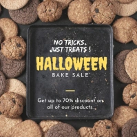 Brown Illustrative Halloween Bake Sale Instag Publicación de Instagram template