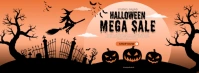 Brown Illustrative Halloween Mega Sale Facebo Facebook Cover Photo template