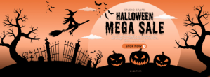 Brown Halloween Sale Facebook-coverfoto Template