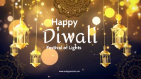 Brown Illustrative Happy Diwali Digital Display (16:9) template