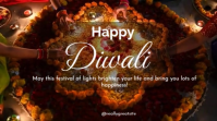 Brown Illustrative Happy Diwali Digital Display (16:9) template