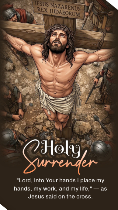 Brown Illustrative Holy Surrender Facebook Story Templat | PosterMyWall