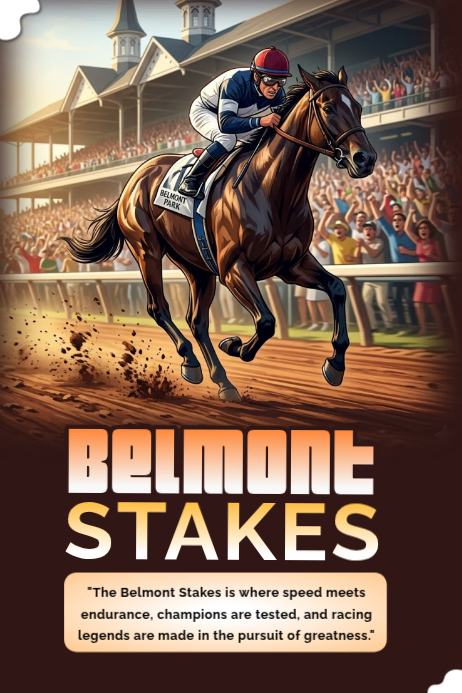 Brown Horse Racing Posters Template | PosterMyWall