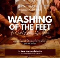 Brown Illustrative Maundy Thursday  Instagram Post template