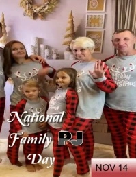 Brown Illustrative National Family Pj Video Template Design  Flyer (us Letter)