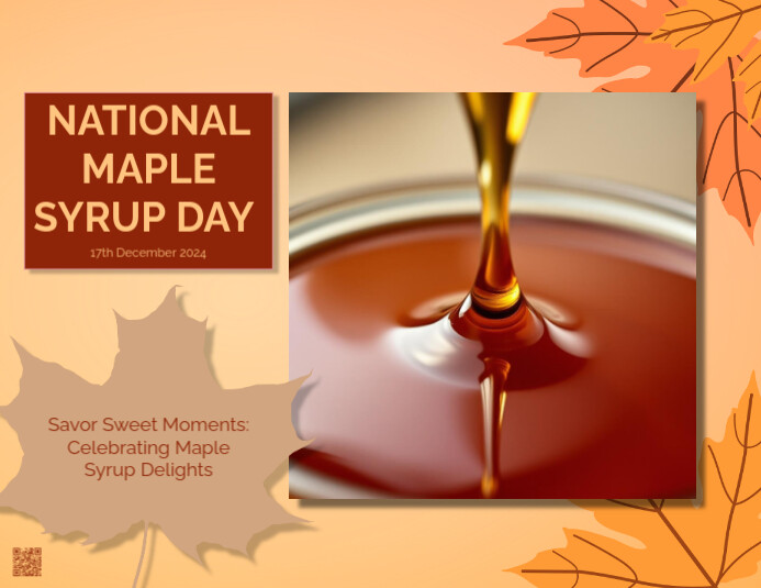 Syrup Flyer Brown Illustrative National Maple Syrup Day Flyer (us Letter) Template ...