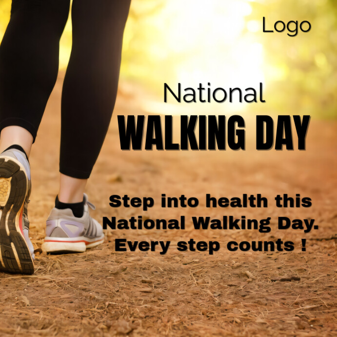 Copy of Brown Illustrative National Walking Day Instagram Post ...