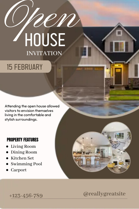 Open House Invitation Posters Template | PosterMyWall