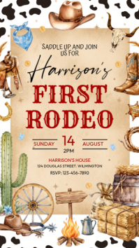 สีส้ม Rodeo Event Instagram-verhaal Template