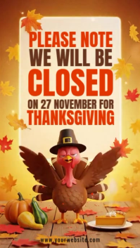 Brown Illustrative Thanksgiving Day Instagram Story template