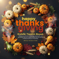 Brown Illustrative Thanksgiving Day Square (1:1) template
