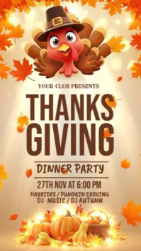 Brown Illustrative Thanksgiving Instagram Story template