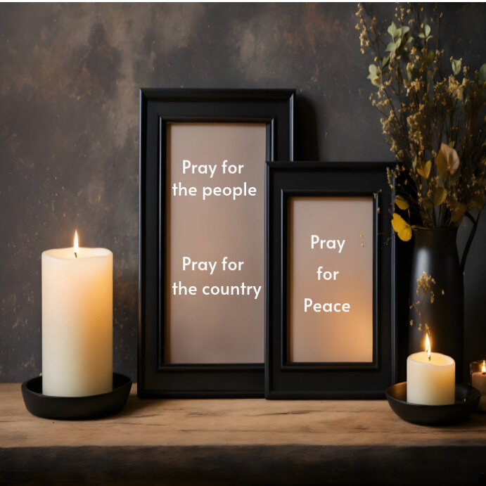 Brown Illustrative Timeless Peace Frame Instagram Post Template ...