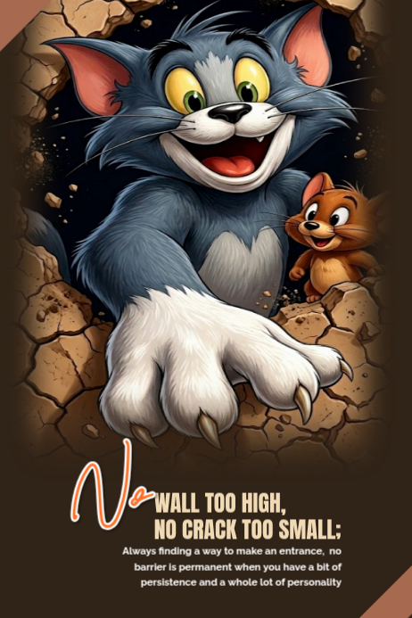 Brown Tom And Jerry Posters Template | PosterMyWall