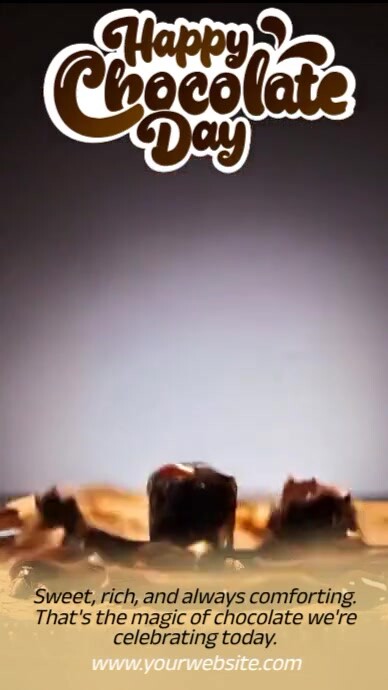 Brown Illustrative World Chocolate Day Instagram Story Template ...
