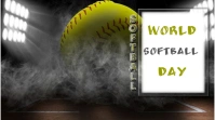 Brown Illustrative World Softball Day Youtube Thumbnail template