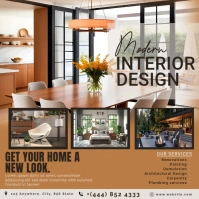Brown Interior Design Instagram Post template