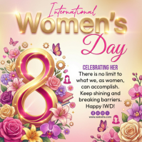 Brown International Women's Day Instagram Post Instagram-opslag template