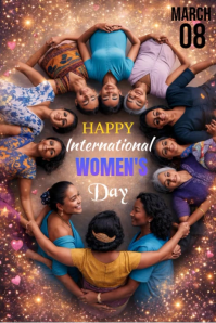 Brown International Women's Day Poster Plakat template