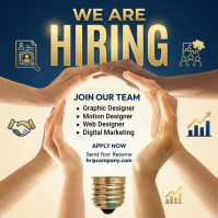 Brown Job Recruitment Instagram Post template