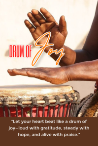 Brown Joy and Gratitude Poster Póster template