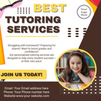 Brown Joyful "modern & Eye-catching Tutoring Services Flyer Template – Perfect For Education & Coach Instagram Post