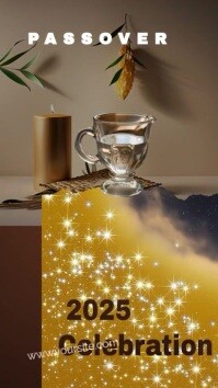 Brown Joyful 2025 Passover Celebration  Instagram Reel template