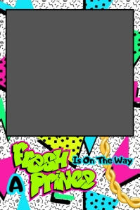Brown Joyful A Fresh Prince Is On The Way 4x6 Photo Frame Template แบนเนอร์ 4' × 6'