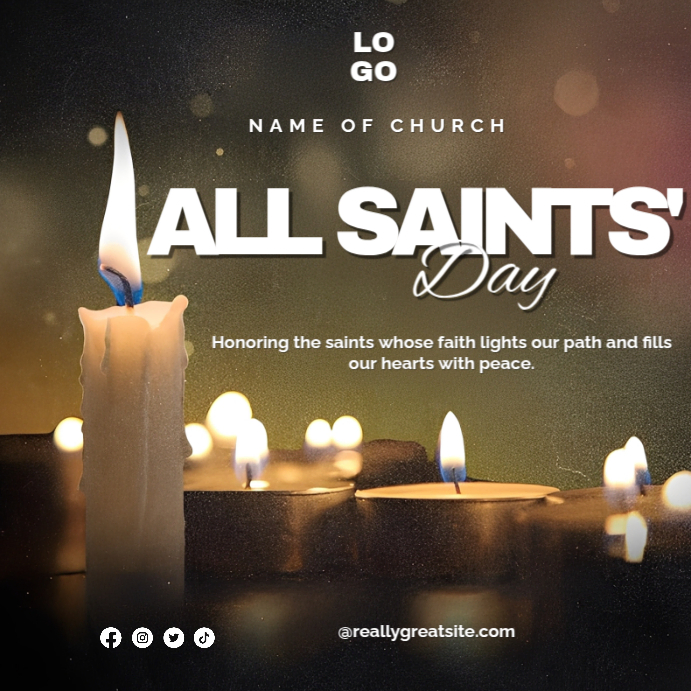 Brown Joyful All Saints Day Wishes Instagram Post Template | PosterMyWall