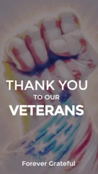 Brown Joyful Animated Video Veterans Day Instagram Story template