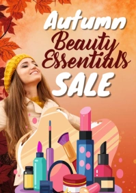 Brown Joyful Autumn Beauty Essentials Sale A2 template