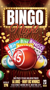 Cokelat Bingo Night Digitalt display Template