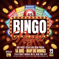 Rot Bingo Night Persegi Template