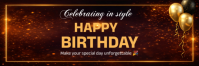 Brown Joyful Birthday Celebration Email Header template